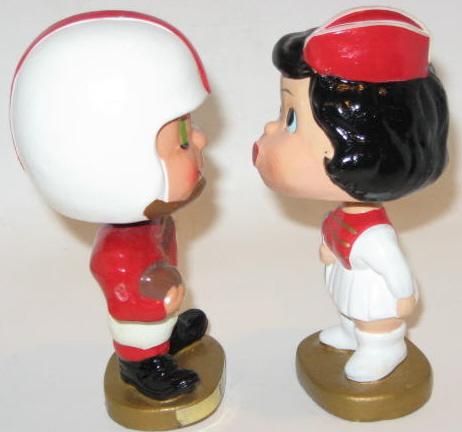 60's BOSTON PATRIOTS KISSING PAIR BOBBING HEADS