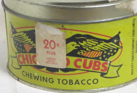 VINTAGE CHICAGO CUBS CHEWING TOBACCO TIN