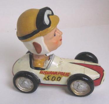 60's INDY 500 RACE CAR  & DRIVER BOBBING HEAD