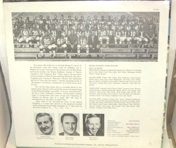 1971 MIAMI DOLPHINS RECORD ALBUM