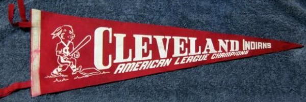 1954 CLEVELAND INDIANS A.L. CHAMPIONS PENNANT