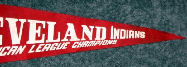 1954 CLEVELAND INDIANS A.L. CHAMPIONS PENNANT