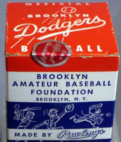 40's/50's BROOKLYN DODGERS BASEBALLS BOX