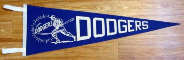 VINTAGE LOS ANGELES DODGERS PENNANT