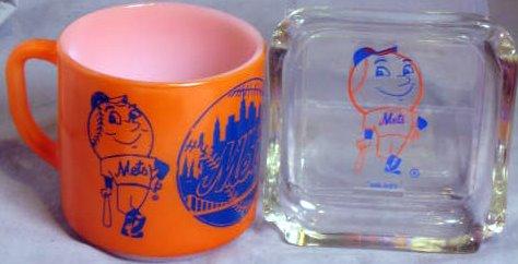 60's MR. MET MUG & ASHTRAY