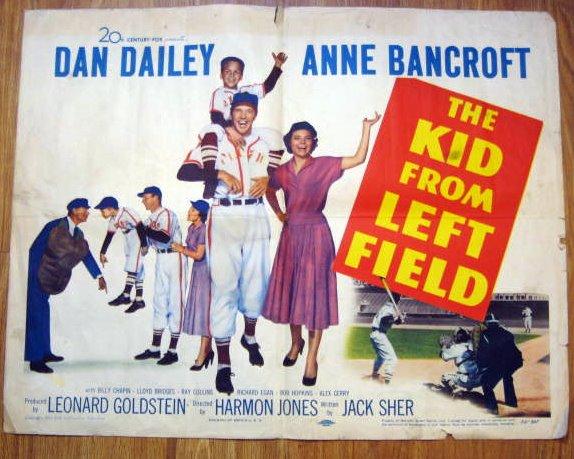 1953 THE KID FROM LEFT FIELD MOVIE POSTER