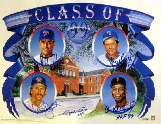 HALL OF FAME CLASS OF 1999 SIGNED & FRAMED POSTER