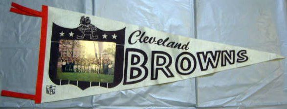 1965 CLEVELAND BROWNS PHOTO PENNANT