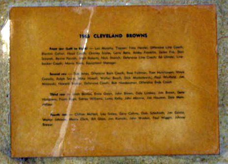 1965 CLEVELAND BROWNS PHOTO PENNANT