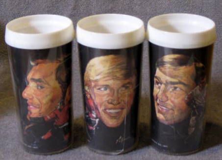 1971 LOT OF 3 DETROIT RED WINGS VOLPE PLAYER CUPS