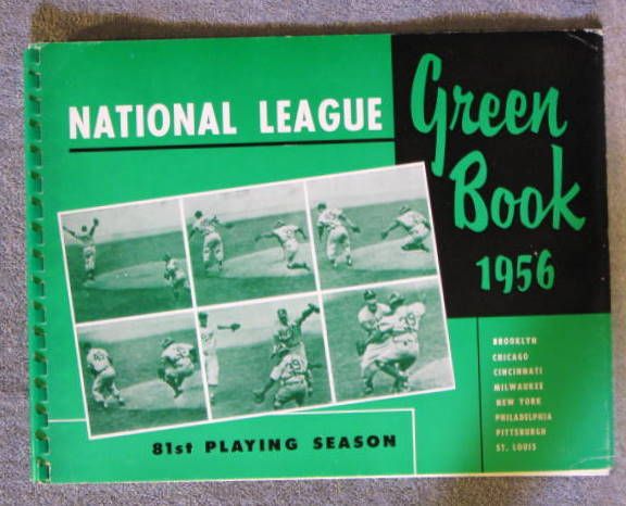 1956 NATIONAL LEAGUE GREEN BOOK