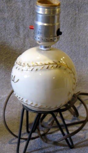 50's PHILDELPHIA PHILLIES BASEBALL LAMP