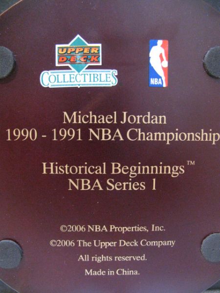 MICHAEL JORDAN 1990-91 NBA CHAMPIONSHIP BASKETBALL STATUE UPPER DECK