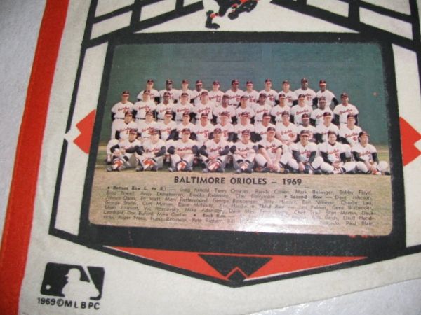 1969 BALTIMORE ORIOLES PICTURE  BASEBALL PENNANT