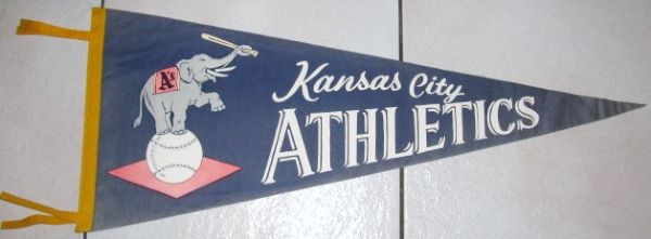 1960'S KANSAS CITY ATHLETICS BASEBALL PENNANT