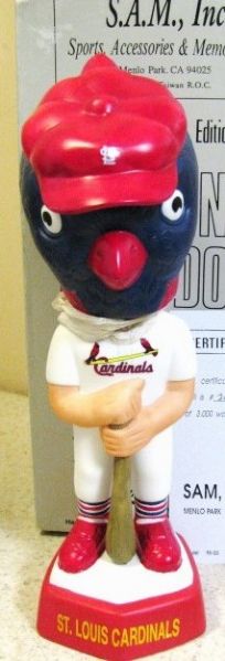 SAMS 1998 ST LOUIS CARDINALS MASCOT BOBBLE HEAD 