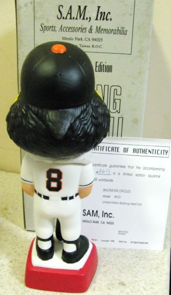 SAMS 1998 BALTIMORE ORIOLES MASCOT BOBBLE HEAD 