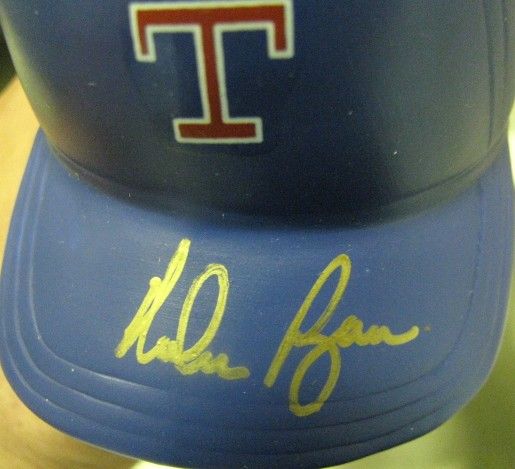 SAMS 1995 NOLAN RYAN AUTOGRAPH TEXAS RANGERS BOBBLE HEAD W/JSA COA