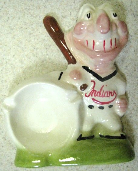 CLEVELAND INDIANS GIBBS-CONNER MASCOT ASHTRAY