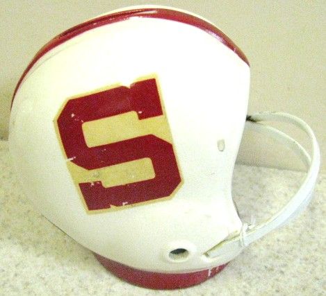 60'S STANFORD CARDINALS METAL FOOTBALL BANK