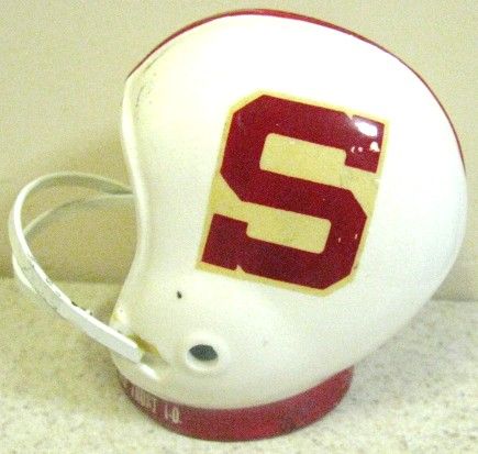 60'S STANFORD CARDINALS METAL FOOTBALL BANK