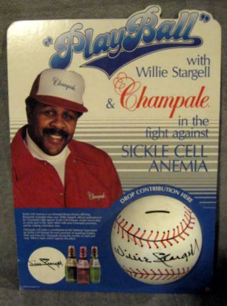 1984 WILLIE STARGELL DIE-CUT  STORE DISPLAY