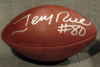 JERRY RICE SIGNED SUPER BOWL XXIII FOOTBALL w/JSA COA