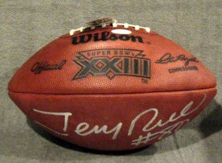 JERRY RICE SIGNED SUPER BOWL XXIII FOOTBALL w/JSA COA