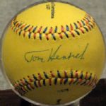 TOM HENRICH SIGNED N.Y. YANKEES COMMEMORATIVE BASEBALL w/JSA COA