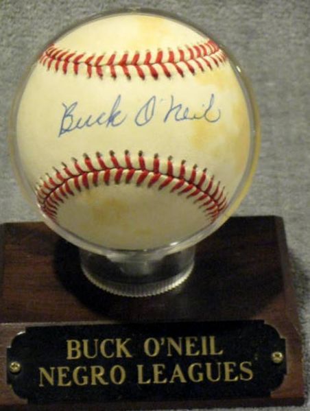 BUCK O'NEIL SIGNED BASEBALL w/JSA COA