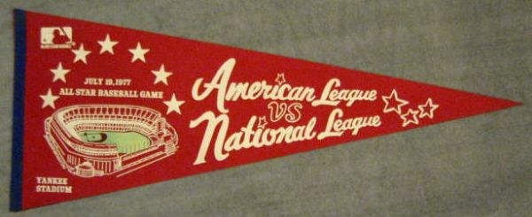 1977 ALL-STAR GAME PENNANT @ YANKEE STADIUM