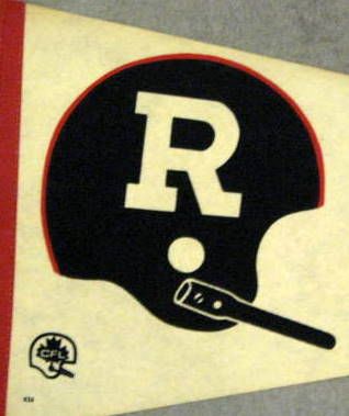 VINTAGE CFL OTTAWA ROUGH RIDERS PENNANT