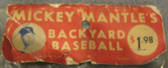 50's MICKEY MANTLE's BACKYARD BASEBALL