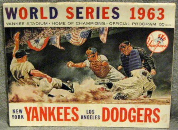 1963 WORLD SERIES PROGRAM -YANKEES/DODGERS-KOUFAX 15 K's