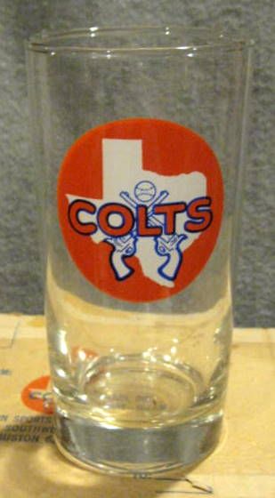 60's HOUSTON COLT 45's GLASSES (8) W/ORIGINAL BOX