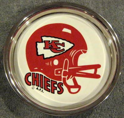 60's KANSAS CITY CHIEFS AFL ASHTRAY/COASTER w/BOX