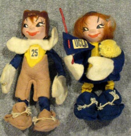 VINTAGE UCLA BRUINS FOOTBALL DOLLS