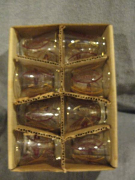 60's WASHINGTON REDSKINS HEDY GLASSES(8) w/BOX