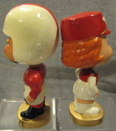 60's BOSTON PATRIOTS KISSING PAIR BOBBING HEADS w/BOX