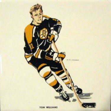 60's TOMMY WILLIAMS BOSTON BRUINS HOCKEY TILE