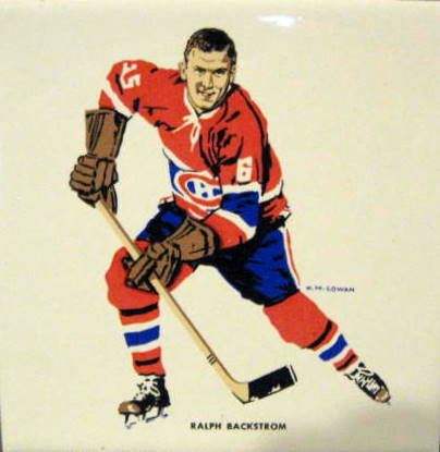 60's RALPH BACKSTROM MONTREAL CANADIENS HOCKEY TILE