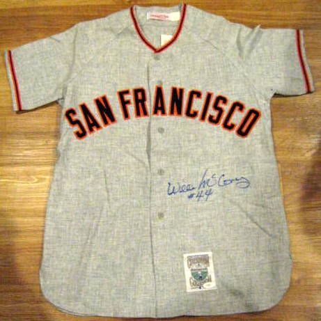 WILLIE MCCOVEY SIGNED SAN FRANCISCO GIANTS JERSEY w/JSA COA