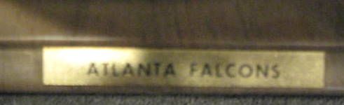 VINTAGE ATLANTA FALCONS HELMET PLAQUE