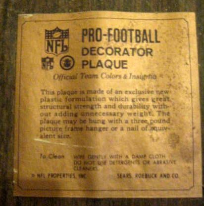 VINTAGE ATLANTA FALCONS HELMET PLAQUE