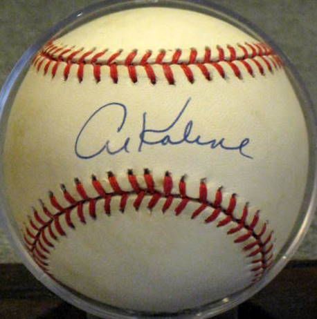 AL KALINE SIGNED BASEBALL w/JSA COA