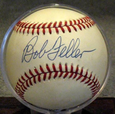 BOB FELLER SIGNED BASEBALL w/JSA COA