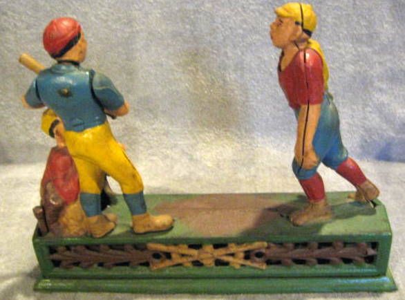 VINTAGE HOMETOWN BATTERY  MECHANICAL BANK- BOOK OF KNOWLEDGE