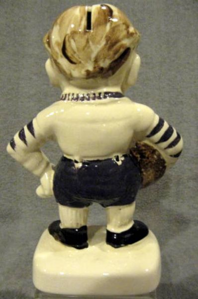 50's/60's STANFORD POTTERY OLD TIME FOOTBALL PLAYER BANK