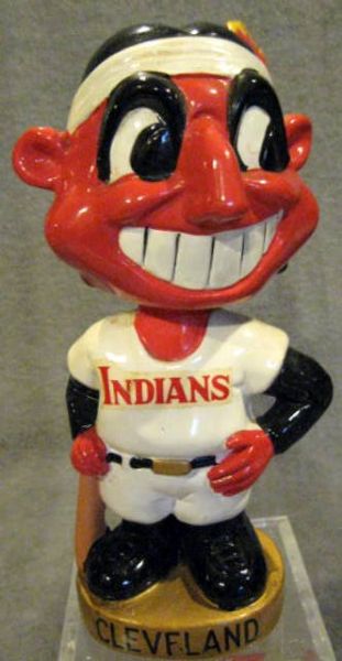 60's CLEVELAND INDIANS GOLD BASE' BOBBING HEAD