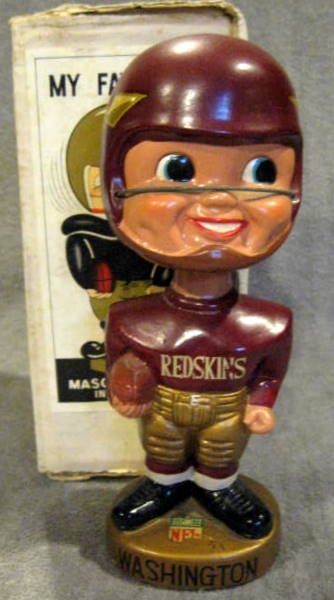 60's WASHINGTON REDSKINS MERGER SREIES BOBBING HEAD w/BOX